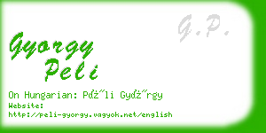 gyorgy peli business card